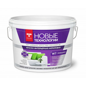 Краска W7 моющаяся 3кг НОВЫЕ ТЕХНОЛОГИИ купить во Владимире