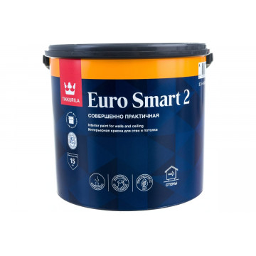 Краска интерьерная EURO SMART-2 2,7л ТИККУРИЛА