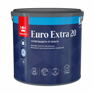 Краска моющаяся для влажных помещний EURO EXTRA-20 2,7л ТИККУРИЛА купить во Владимире