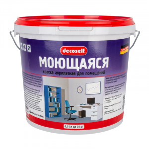 Краска моющаяся белая Decoself морозостойкая 6,5кг ПУФАС купить во Владимире