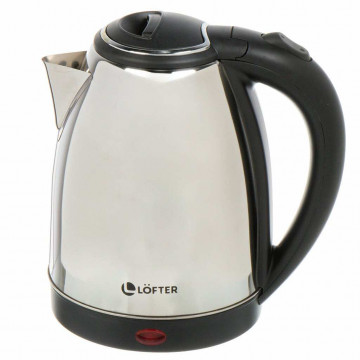 Чайник электрический Lofter, глянцевый, 1.8 л, 1500 Вт, скрытый нагревательный элемент, металл