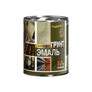 Грунт-эмаль по ржавчине красная 0,9кг РАДУГА купить во Владимире