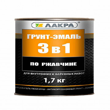 Грунт-эмаль 3 в 1 зеленый глянец 1,7кг ЛАКРА