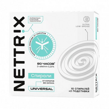 Средство от комаров спирали "universal" 10 шт. Бездымные (1/60) "nettrix"