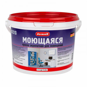 Краска моющаяся белая Decoself морозостойкая 15,8кг ПУФАС купить во Владимире