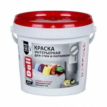 Краска акриловая интерьерная база А 0,9л DALI
