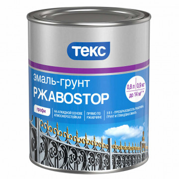 Грунт-эмаль по ржавчине Ржавоstop коричневая 0,9кг ТЕКС