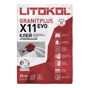 Клей плиточный X-11 EVO 25кг LITOKOL купить во Владимире