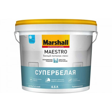 Краска M Maestro белый потолок люкс глубокоматовая 4,5л