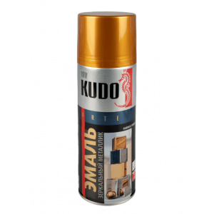 Эмаль (аэрозоль) универсальная металлик KU-1034 золото-зеркальное 520мл KUDO купить во Владимире