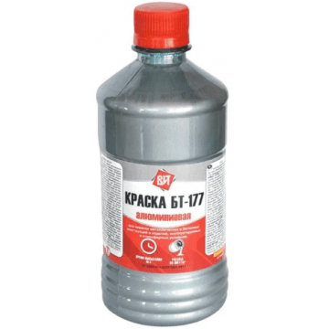 Краска БТ-177 битумная,универсальная,глянцевая, Серебрянка 0,5л ВИТ