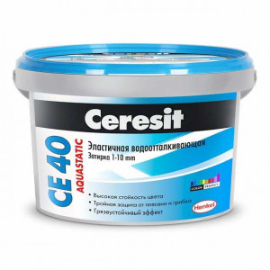 Затирка CERESIT CE 40 Aquastatic № 01 белая ведро 2кг купить во Владимире