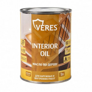 Масло по дереву INTERIOR OIL для наружных работ бесцветный 1л VERES купить во Владимире