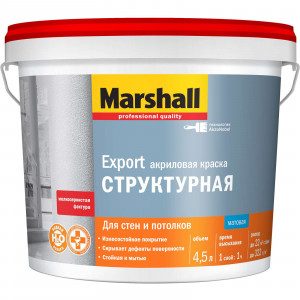 Краска Marshall Export структурная BW 5л купить во Владимире