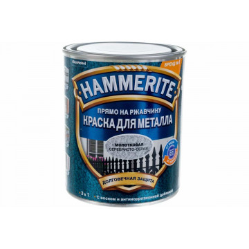 Краска молотковая серебристо-серая 0,75л ХАММЕРАЙТ