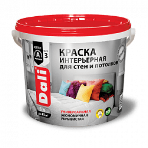 Краска акриловая интерьерная белоснежная 5л DALI купить во Владимире