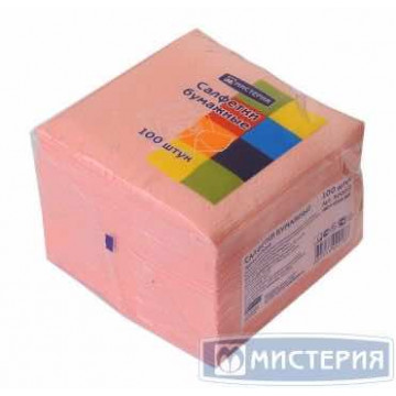 Салфетки 240х240 мм 1-сл., роз., бум., 100 шт/упак "МИСТЕРИЯ" 75 упак/кор РОССИЯ 0457