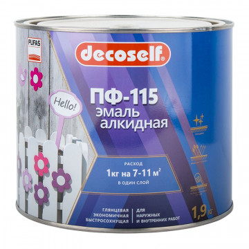 Эмаль ПФ-115 бежевая 1,9кг ПУФАС DECOSELF