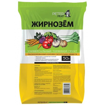 Грунт Жирнозем, универсальный, 50 л, Peter Peat