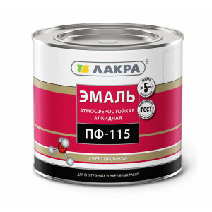 Эмаль ПФ-115 черная 1,9кг ЛАКРА купить во Владимире