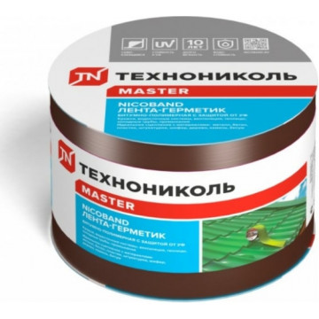Лента-герметик самоклеящаяся ТЕХНОНИКОЛЬ НИКОБЕНД коричневый 10см х 10м