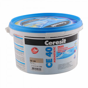 Затирка CERESIT CE 40 Aquastatic № 43 багама бежевая ведро 2кг купить во Владимире