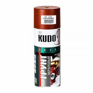 Грунт (аэрозоль) акриловый универсальный KU-2102 красно-коричневый 520мл KUDO купить во Владимире