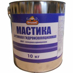 Мастика битумная гидроизоляционная МБГ 10кг ОПТИЛЮКС купить во Владимире