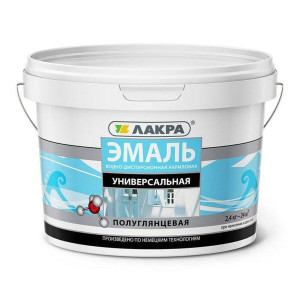 Эмаль акриловая универсальная белый полуглянец 2,4кг ЛАКРА купить во Владимире