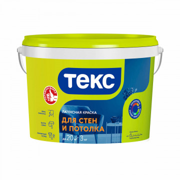 Краска в/д УНИВЕРСАЛ интерьерная 3кг ТЕКС