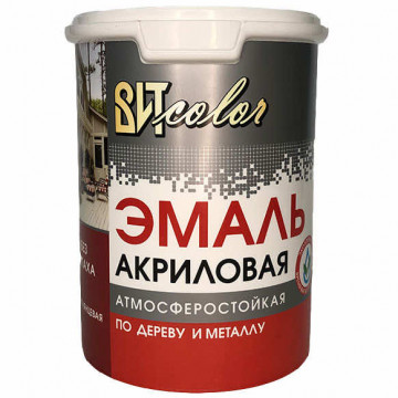 Эмаль акриловая универсальная черная RAL9005 1кг ВИТ