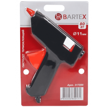 Электропистолет клеевой 11мм 80Вт Bartex