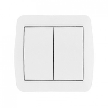 Выключатель 2 кл ОП Селигер 10А белый IP44 TDM