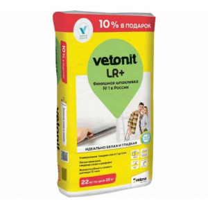 Шпаклевка суперэластичная финишная VETONIT LR+ 22кг купить во Владимире