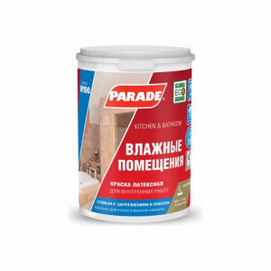 Краска W100 интерьерная латексная Classic белая матовая 0,9л PARADE купить во Владимире