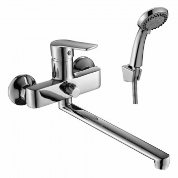 Смеситель для ванн DR38043 поворотный излив DECOROM