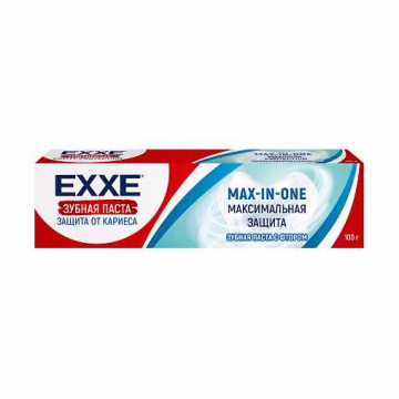Зубная паста максимальная защита от кариеса "max-in-one" 100 г (1/72) "exxe"