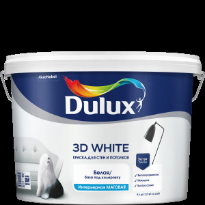 Краска DULUX матовая О/Б 10л 3D купить во Владимире