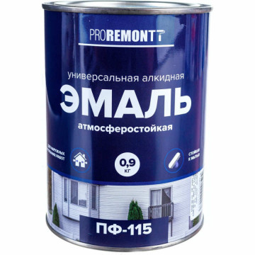 Эмаль ПФ-115 оранжевая 0,9кг PROREMONT