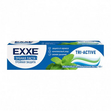 Зубная паста тройная защита "tri-active" 100 г (1/72) "exxe"