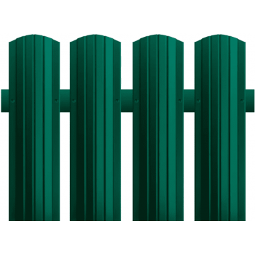 Штакетник полукруглый 115мм 0,4мм RAL6005 зеленый 1,8м