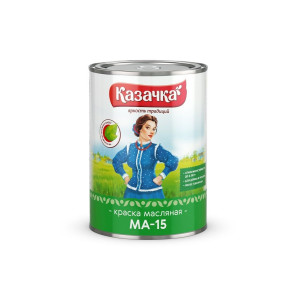 Краска МА-15 зеленая 0,9кг Казачка купить во Владимире
