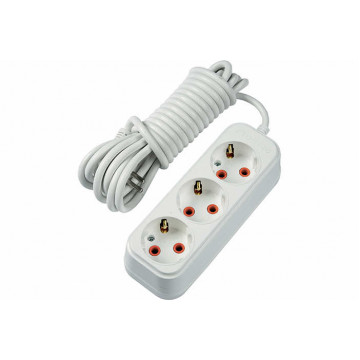 Удлинитель сетевой Profitec TURBO ST 3вх 5м с/з ПВС 3*1 16А белый