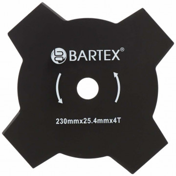 Нож для триммера 4 зуба, 230 мм, 25.4 мм, 1.6 мм, Bartex