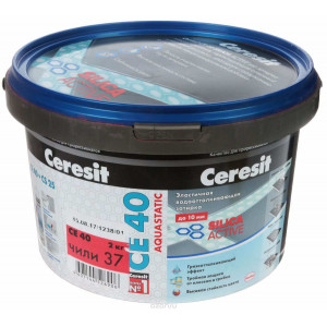 Затирка CERESIT CE 40 Aquastatic № 37 чили ведро 2кг купить во Владимире