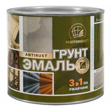 Грунт-эмаль по ржавчине спелая вишня 1,9кг РАДУГА