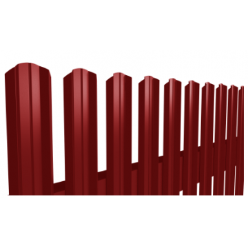Штакетник М-образный фигур. RAL3005 вишня 112мм 0,4мм 1800мм