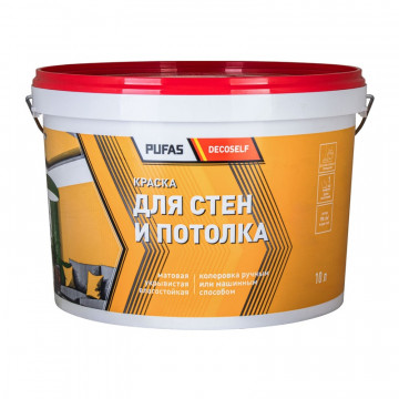 Краска для стен и потолков Decoself морозостойкая 10л (15,7кг) ПУФАС