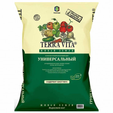 Грунт Живая земля, универсальный, 10 л, Terra Vita