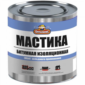 Мастика битумная гидроизоляционная МБИ 1,8кг ОПТИЛЮКС купить во Владимире